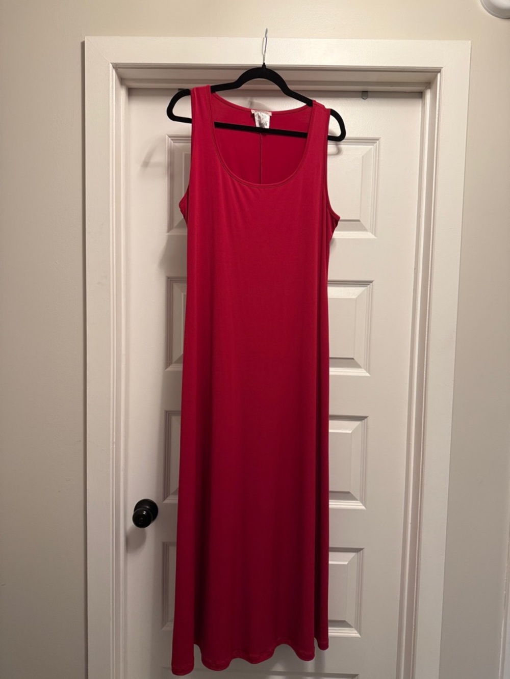 Kim & Co Fushia Sleeveless Red Maxi Dress - Women